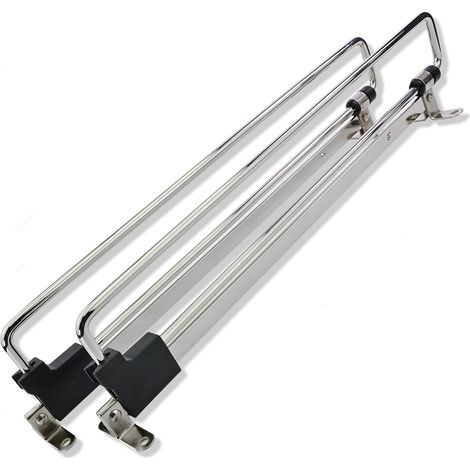 CCYKXAA 2 X Sliding Clothes Hanger Rack - Telescopic Coat Rack - 250mm Pull-Out Clothes Rail - Sliding Wardrobe Rod for Wardrobe or Dressing Room - Extendable Closet Rod (1/5)