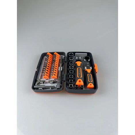 Étui à outils de précision à spirale (38 pièces) : Torx T1 à T20, Torx P2/P5/P6, Triwing Y000, etc. Compatible avec iPhone, Switch, PS4, Mac, ordinateur, lunettes et protège-mains.