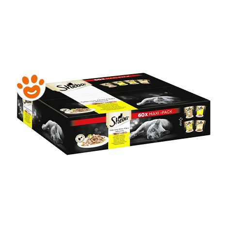 Sheba Cat Nature's Collection Selezione Delicata Pollame In Salsa - Sheba Cat Nature's Collection Selezione Delicata Pollame In Salsa - Confezione Da 60×85 Gr (1/3)