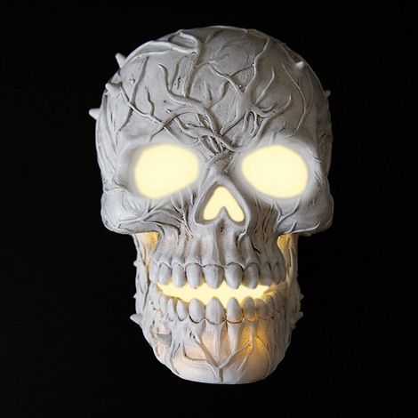 Lampes Solaires Extérieures Halloween Lampe À LED Crâne De Jardin En Résine Lumières Squelette Halloween Pour Extérieur Cour Pelouse Patio Chemin Sol Clôture Fête (1/5)