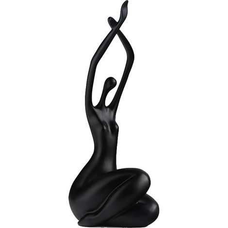 Yoga-Statuette, dekorative Meditationsskulpturen aus Kunstharz – Schreibtischdekoration für Zuhause oder Büro