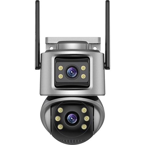 Caméra de sécurité à Domicile 4K 8MP HD PTZ caméra extérieure 6MP Double Objectif Double écran AI Suivi Automatique caméra IP CCTV Audio Surveillance vidéo(3K 6MP No Card) (1/5)