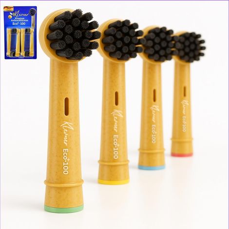 Lot de 4 brossettes pour brosse à dents électrique Oral B, pour blanchir les dents, pour brosse à dents électrique Oral B, kit familial (1/5)