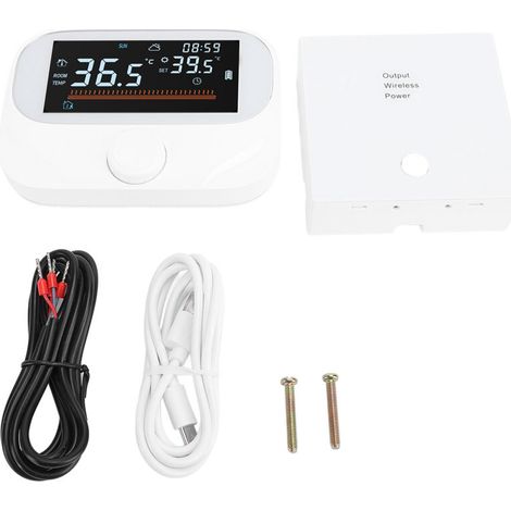 Termostato programmabile intelligente, a risparmio energetico, con schermo LCD e controllo della temperatura wireless per la casa. (1/5)
