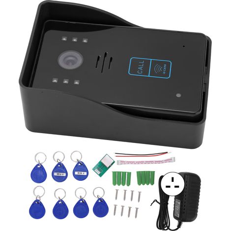 Sonnette vidéo WiFi 1080P, caméra de porte sans fil avec vision nocturne, compatible Tuya APP, alimentation 100-240V, prise UK. (1/5)