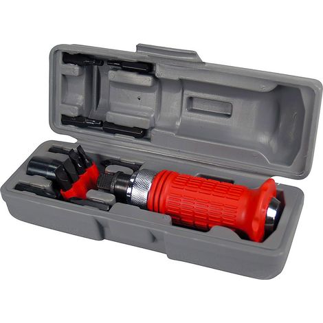 Tournevis à frapper professionnel poignée rouge avec 12 embouts - AUTOBEST