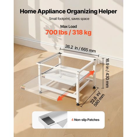 Socle Lave Linge Hauteur 43 cm Support Machine à Laver Charge (1/5)