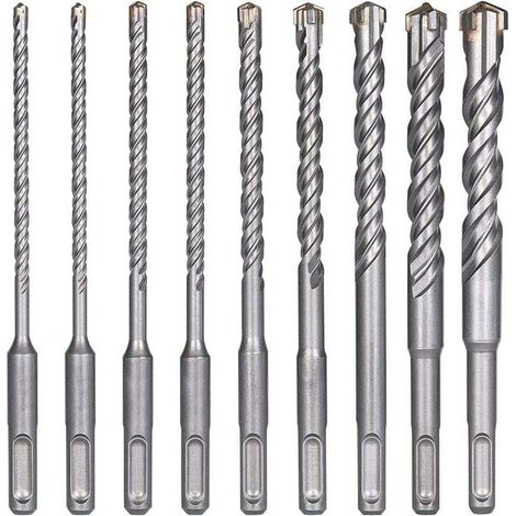 Betonbohrer, 9 Stück (5 mm 16 x 160 mm), elektrischer Schlagbohrer - Plus für Schlagbohrmaschinen, Bohrer