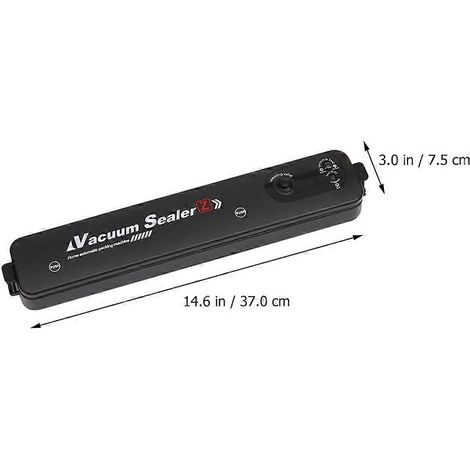 Machine de mise sous vide pour aliments, appareil de cuisine, noire, rectangulaire, 1 unité (1/4)