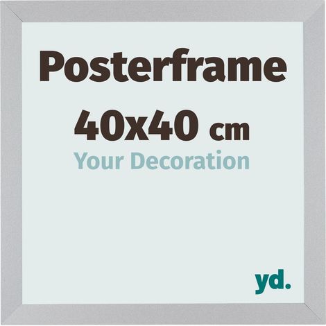 yd. - Cadre photo 40x40 - Argent Mat - MDF - Parma (1/5)