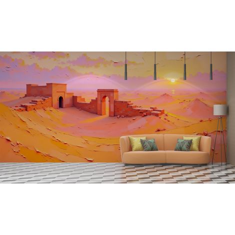 Papier peint déserts - ruines anciennes sous le soleil - 150 x 250 cm (1/2)