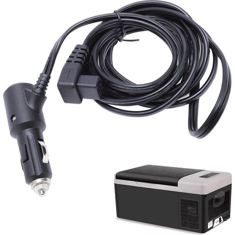 Cordon D'alimentation du Réfrigérateur de Voitures Portables, Chargeur de Voitures à Allume-cigare pour le Réfrigérateur avec Indicateur D'interrupteur Rouge, 9,8 Pieds (1/5)