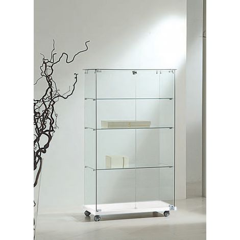 Vetrina Cristalli Temperati 80x40x140cm LL OF814E Made in Italy
