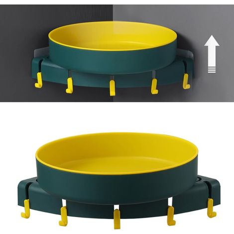 Bardusch Étagère d'angle Rotative, Matière Plastique, Installation Facile, Conception Multifonctionnelle, Parfaite pour la Salle de Bain et la Cuisine (1/4)