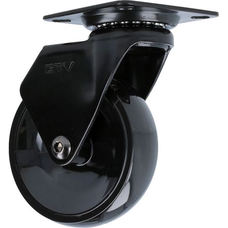 Hartboden-Möbelrolle Design Lenkrolle Schwarz Ø 75mm Transportrolle modern
