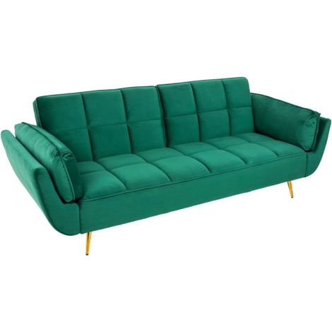 Sofa NEVISI in Smaragdgrün – Skandinavisches, umbaubares Samtsofa (1/5)