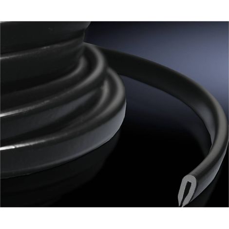 Rittal DK 7072.100 Paraspigoli PVC Nero 10 m (1/2)