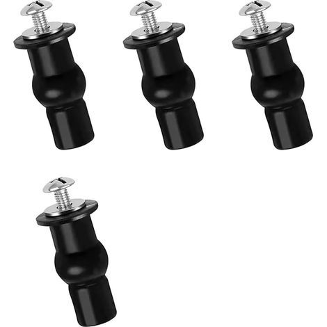 Kit de fijación para asiento de inodoro con tornillos y bisagras - Juego universal de 4 piezas para inodoros - Pernos de expansión para un soporte estable del asiento, 42,2 cm (1/4)