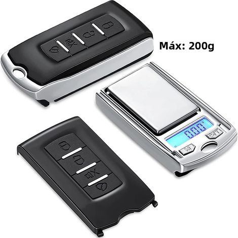 Balance électronique portable miniature de précision (maximum 200 g), avec écran LCD et batterie, précision 0,01 g, 1 pièce par paquet. (1/4)