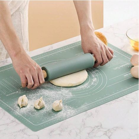3 itemsÉpingle de roulageSiliconePâtes émaillées et agrandies Planche/Pâtisserie MatUstensiles de bain (1/5)