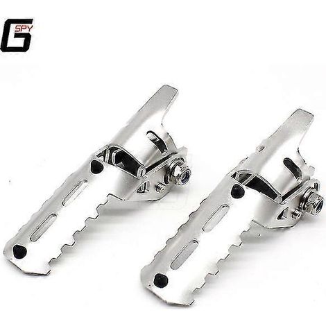2225 mm für BMW R1250GS, R1200GS, R1250GS (2013–2021), Adventure, LC, Highway, klappbare Fußrasten mit Klemmen – Silber