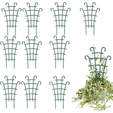 10 Pièce Treillis pour Plantes d'Intérieur, Treillis de Rosiers Grimpants Extérieur, Tuteurs pour Plantes d'Intérieur, T reillis Empilables en Plastique pour Plan tes Grimpantes (1/5)