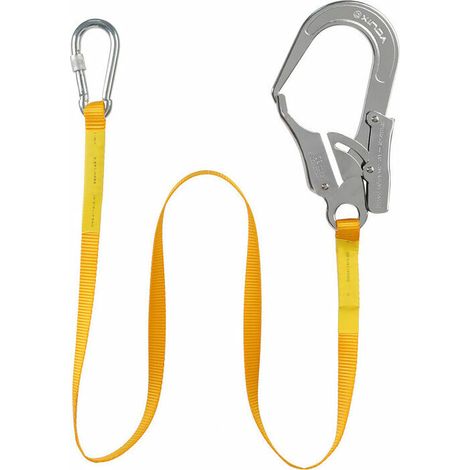 Sangle Longe de Sécurité Longe d'escalade avec Mousqueton Boucle en Acier pour Escalade Alpinisme Antichut (1.8M, 2200KG Max)