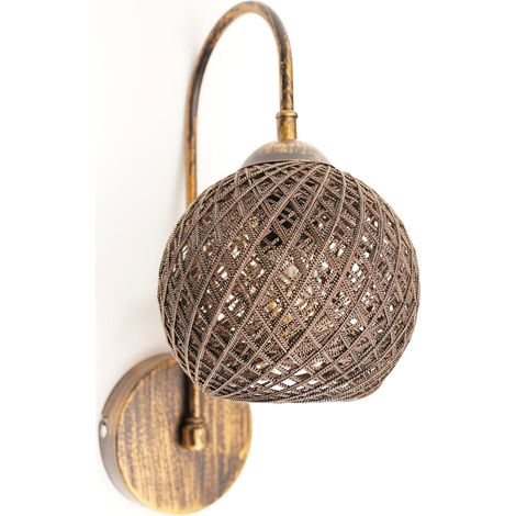 Aplique de pared, Estructura de metal
 25x25x25 cm