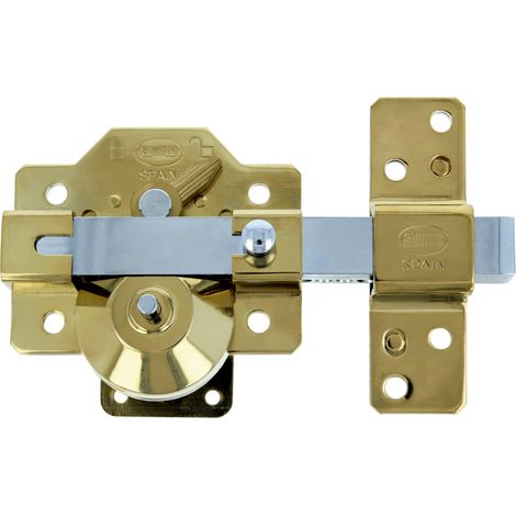 AMIG Verrou haute sécurité 2PLUS 90 x 154 mm Acier Or (1/5)