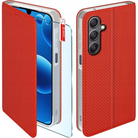 Étui pour Samsung Galaxy A26 5G SMART MAGNET FERMETURE PORTEFEUILLE + VERRE (1/5)