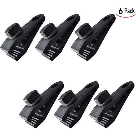 6pcs Clips de Fixation pour Bâche, Clip de Tente Tarp Clips, Accessoires pour Activités Camping,Accessoire de bâche (1/4)