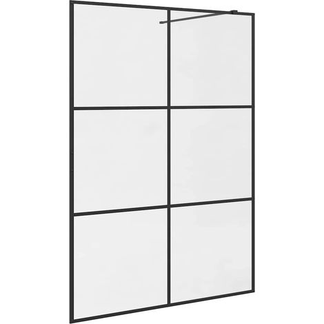 Maison Exclusive - Parete per Doccia Walk-in Vetro Trasparente ESG 140x195cm Nera (1/5)