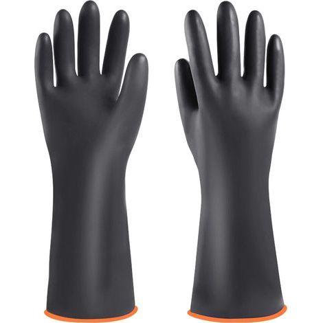 Industrial Rubber Gloves, Heavy Duty Gants en Acids et Alcalins de Longue Durée, Gants Chimie, 35cm Gant's de Protection Chimique (1/5)