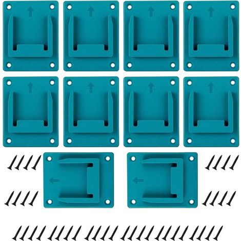 Set mit 10 Bohrständern, Werkzeughalter für Ma-Kita/Bosch 18V 14,4V Bohrmaschinen mit 40 Schrauben (1/5)