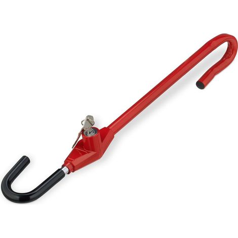 1 Antivol de direction, réglable 25 positions, acier robuste, voiture camping-car van (1/5)