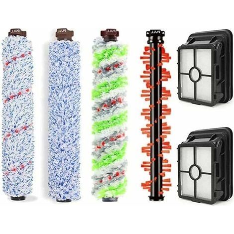 Accessoires de brosse pour aspirateur Bissell Crosswave – Lot de 4 brosses principales et 2 tamis filtrants – Microfibre et nylon (1/5)