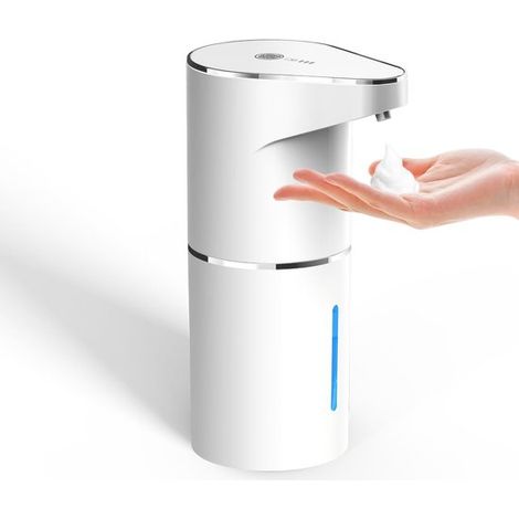Dispensador automático de jabón, modelo C, recargable, dispensador eléctrico de jabón para encimera de baño o cocina, 350 ml (1/5)