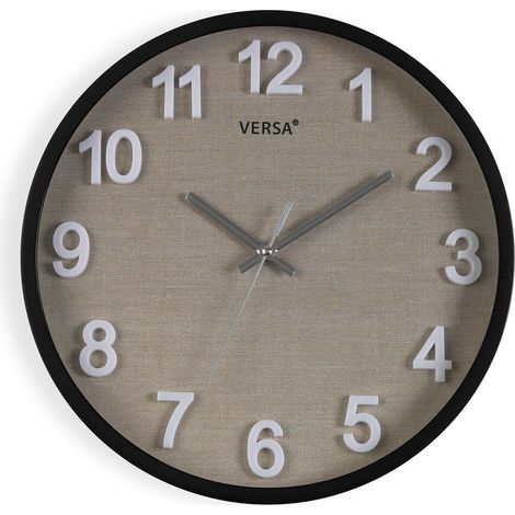 RELOJ PARED REDONDO VESTA NEGRO (1/3)