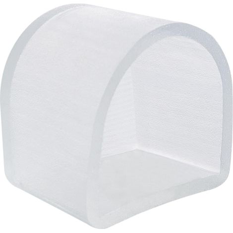 Tapón Final Neón LED 7.5 W/m Monocolor 220V AC 120 LED/m Semicircular 180º IP67 a Medida Corte cada 100 cm Blanco