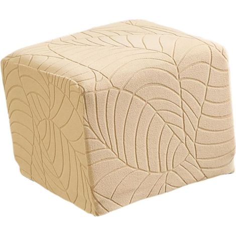 Housse carrée pour pouf moderne – Résistante aux déchirures et lavable – Protège le repose-pieds et les articles de la chambre à coucher – Couleur kaki (1/4)