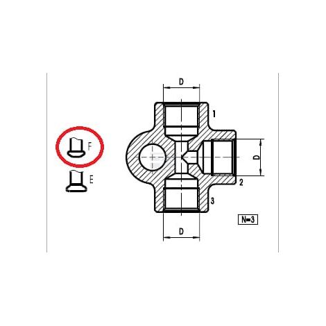 Adaptador M10 x 1 cone de veda莽茫o baixa (tipo F) VALEO 9910008