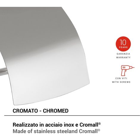 GEDY TN251300000 TONALE Portarrollo Cromo - ref: TN251300100