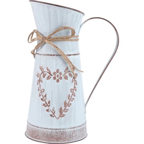 Vase À Fleurs Vintage Coeur Pot À Lait Pot De Fleur En Fer Shabby Chic Déco Maison De Campagne Vase Seau À Fleurs Rustique Seau En Métal Jardinière Pot De Cactus Pour La Saint Valentin Balcon Salon Dé