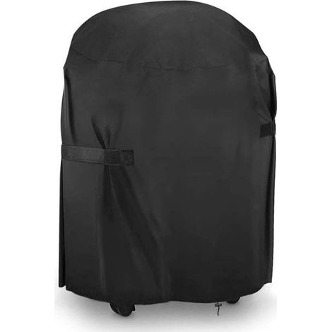 Funda impermeable 420D para barbacoa de gas - Funda protectora tipo capó - Lona redonda para barbacoa de 77 x 90 cm (1/5)