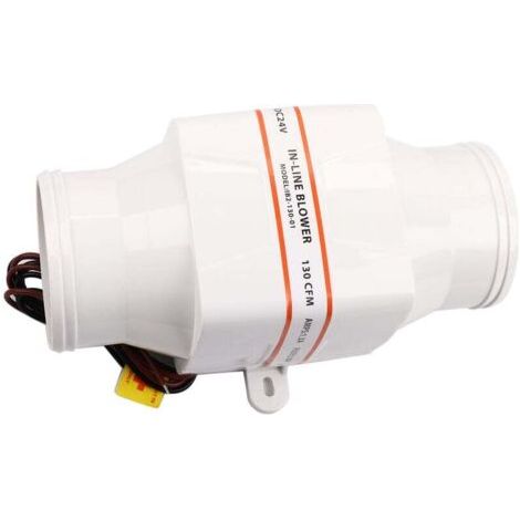 RHG Ventilateur de cale marin en ligne de 3 pouces, ventilateur de Ventilation puissant et silencieux pour Yacht, bateau, camping-car (24V) (1/4)