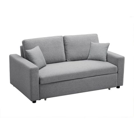 Divano letto 3 posti in Tessuto Grigio - INIZOR (1/5)