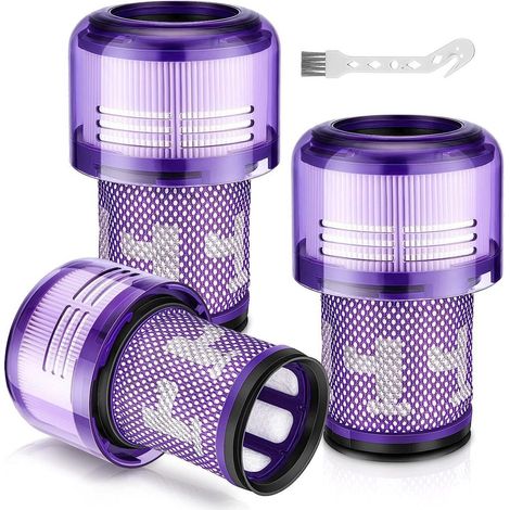 3 Pièces Filtre HEPA Dyson V12 Detect Slim Absolue,Zubehö Filtre de rechange V12 Lavable pièces de Rechange des Accessoires pour Aspirateur Dyson V12 Filtre 971517-01 (1/3)