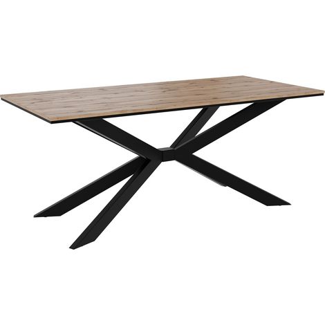Mesa Goodyear 135, Roble wotan, 74x90x190cm, Aglomerado laminado, Metal