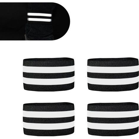 Lot de 4 bandes réfléchissantes haute visibilité — équipement réfléchissant pour bras, chevilles et jambes conception très extensible et taille unique (1/5)