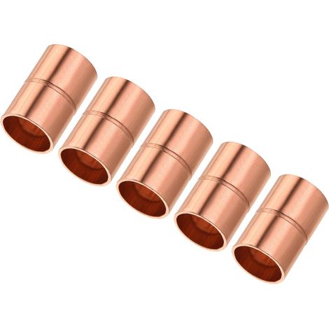 Droit Cuivre Couplage Raccords 3/8" ID Soudage Joint 5pcs (1/5)
